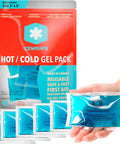 Icewraps Hot & Cold Ice Packs - 3 X 5 In. Soft Gel Ice Packs Reusable For Injuries Headaches Joints Fevers & More Made Of Pro-Grade Puncture-Proof Material (6 Packs)