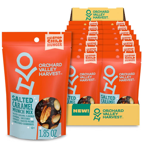 Orchard Valley Harvest Honey Roasted Mixed Nuts, 1 Ounce Bags (Pack of 15), Almonds, Peanuts, Pecans, and Cashews, Gluten Free, Non-GMO, No Artificial Ingredients