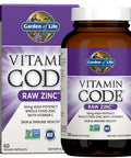 Garden of Life Vitamin Code Raw Zinc, 30mg Whole Food Zinc Supplement + Vitamin C, Trace Minerals & Probiotics for Immune Support, Certified Vegan Non-GMO & Gluten Free Zinc Supplements, 60 Capsules