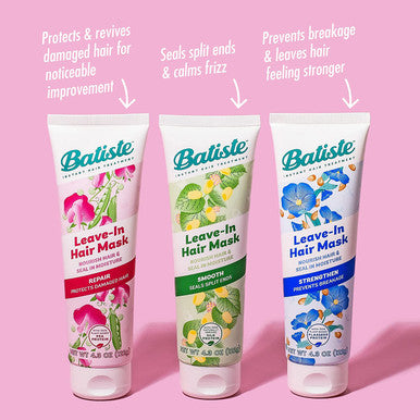 Batiste Heat Protectant For Hair & Leave In Conditioner Hair Mask, Smooth Formula, Hair Conditioner for Dry or Wet Hair, Infused with vitamin E for Enhancing Haircare, 4.3oz.