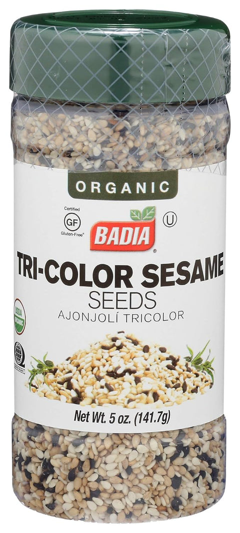 Badia Spices Organic Tri-Color Sesame Seeds, 5 OZ (Pack of 4)