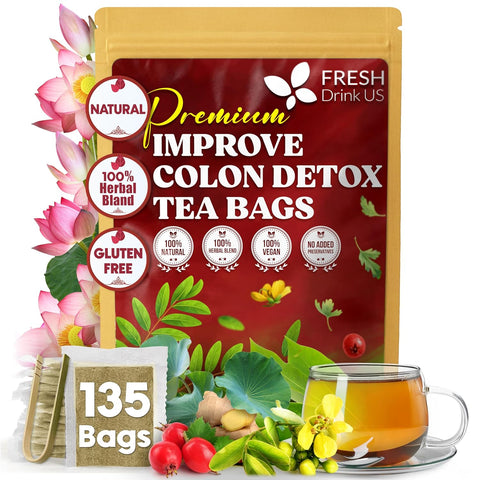 FreshDrinkUS, Premium 120 Mulberry Leaf Tea Bags, 100% Natural & Pure from Mulberry Leaves. Loose Leaf Herbal Tea. Made with Natural Material Tea Bags. No Sugar, No Caffeine, No Gluten, Vegan.