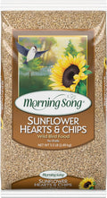 Morning Song Sunflower Hearts & Chips Wild Bird Seed, 10 lb. | Premium No Mess, Shell-Free Bird Food for Outside Feeders