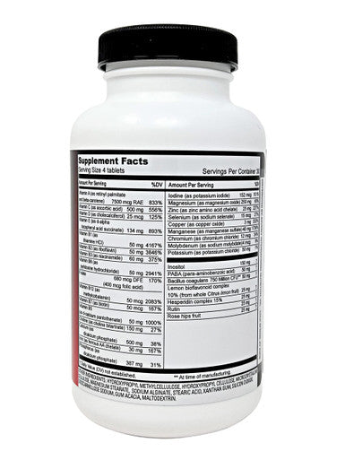 Beverly International Fit Tabs Daily Multi-Vitamin Mineral with Iron Peptonate 120 Tablets. (30 Servings) Notice The Difference. Don't Miss Out on The Healthy Benefits Your Mind and Body is Priority.