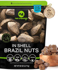NUT CRAVINGS - Brazil Nuts Roasted & Salted - No Shell, Whole (16oz - 1 LB) Packed Fresh in Resealable Bag - Healthy Protein Food Snack, Food Assortments