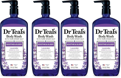 Dr Teal's Body Wash with Pure Epsom Salt, Cannabis Sativa Hemp Seed Oil, 24 fl oz (Pack of 2)