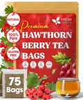 FreshDrinkUS, Premium 75 Mulberry Leaf Tea Bags, 100% Natural & Pure from Mulberry Leaves. Loose Leaf Herbal Tea. Made with Natural Material Tea Bags. No Sugar, No Caffeine, No Gluten, Vegan.