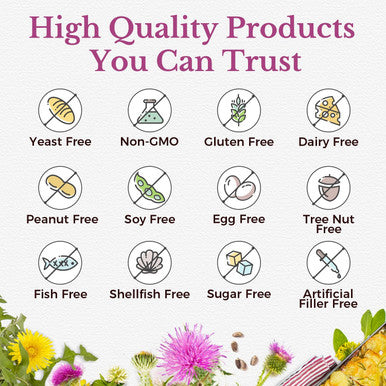 Vitalitown Milk Thistle Complex 30X Extract & Std. 80% Silymarin Choline + Dandelion Root + Zinc Superior Liver & Antioxidant Support Vegan, Non-Gmo, No Dairy 600 Mg 60 Veggie Caps