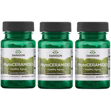 Swanson Advanced Phytoceramides 30 Milligrams 30 Veg Capsules (3 Pack)