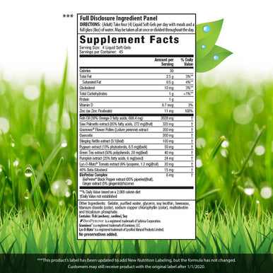Irwin Naturals Prosta-Strong - Prostate Health Support With Saw Palmetto Lycopene Pumpkin Seed & More - 180 Liquid Softgels
