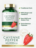 Carlyle Cayenne Pepper Capsules | 40000 HU | Non-GMO and Gluten Supplement