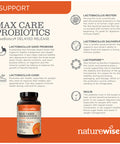 Naturewise Max Probiotics For Men & Women | Delayed Released Capsule 30 Billion Cfu With 12 Highly Effective Strains, Shelf Stabl