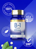 Carlyle Vitamin B-1 | 100Mg | 300 Tablets | Non-Gmo And Gluten Free Thiamin Supplement
