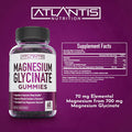 Atlantis Nutrition Magnesium Glycinate Gummies 700Mg - Vegan Magnesium Glycinate For Kids & Adults - Muscle Support & Enhanced Sleep - Delicious Grape Flavor - For Whole Family - 60 Count