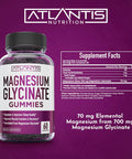 Atlantis Nutrition Magnesium Glycinate Gummies 700Mg ÃƒÂ¢Ã¢â€šÂ¬Ã¢â‚¬Å“ Vegan Magnesium Glycinate For Kids & Adults ÃƒÂ¢Ã¢â€šÂ¬Ã¢â‚¬Å“ Muscle Support & Enhanced Sleep - Delicious Grape Flavor - For Whole Family - 60 Count