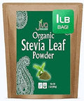 Jiva Organics Natural Unprocessed Stevia Leaf Powder 1 Pound Bulk Kraft Bag - Product of India - Green Color, Original Stevia Leaf Ground with no additives