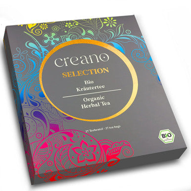 Creano Organic Herbal Tea Sampler Set - Tea Box - 27 Organic Tea Bags in 9 Different Varieties 54 g
