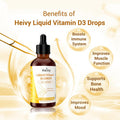 Heivy Liquid Vitamin D3 Drops |Bone And Immune Support | Natural Made Ingredients | Vitamin D3 Liquid 100 Mcg (4000 Iu) | Vegan | Gluten Free | Non-Gmo | 2 Fl Oz (60Ml)