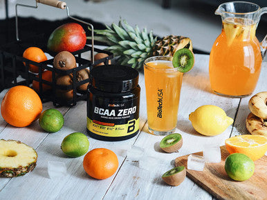 BioTechUSA BCAA Zero Sugar- Flavoured Amino Acid Drink Powder, with L-leucine, L-isoleucine and Vitamin B6, 360 g, Watermelon