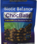 Bioglan Biotic Balance Dark Choc Balls, 3 Billion CFU Probiotic, live cultures wrapped in delicious dark chocolate, contains Lactobacillus Rosell, Bifodobacterium Rosell, & Inulin. 30 balls