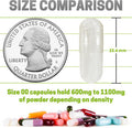 Xprs Nutra Separated Size 00 Capsules (1000 Count) with Chaga Powder (8 Ounce) Bundle
