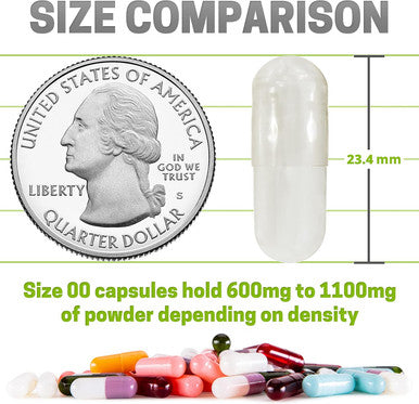 Xprs Nutra Organic Lion's Mane 8 Ounce with Size 00 Empty Capsules DIY Supplement Filling