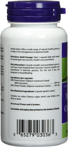 Herbal Select Milk Thistle Plus Extract 450mg, 60 Cap