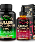 NUTRAHARMONY Organic Vitamin B Complex Drops & Mullein Leaf Extract Capsules
