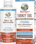 Maryruth Organics Turkey Tail Mushroom Supplement by | Ultra Absorption Liposomal | Full Spectrum Mushroom | 200mg Beta-Glucans Per Serving | Vegan | 7.6 oz | 15 Servings