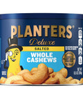 PLANTERS Deluxe Lightly Salted Cashews Party Snacks PlantBased Protein Quick Snack for Adults After School Snack Flavored with Sea Salt Kosher 1lb 2.25oz