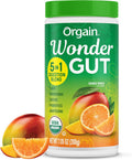 Orgain Organic Wonder Gut Fiber Supplement Powder, 5 In 1 Blend With 1 Billion Probiotics, Greens, Vitamin C, Adaptogens For Gut Health And Immune Support, Non-Gmo, Orange Mango, 7.05 Oz