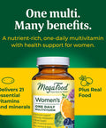 MegaFood Women'S One Daily Multivitamin For Women - With Iron B Complex Vitamin C Vitamin D Biotin And More - Plus Real Food - Immune Support Supplement - Bone Health - Vegetarian - 30 Tabs