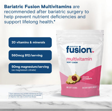 Bariatric Fusion Cherry Pineapple Soft Chews Bariatric Multivitamin