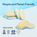 Blueland Scrub Sponge - 3 Pack of Dual-Sided Loofah Dish Sponges - Plastic- Plant-Based Kitchen Sponge Scrubbing Power Without Scratching