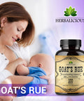 HERBALICIOUS Goat S Rue Capsules 1000Mg - Natural Goats Rue Herbal Supplement - Natural Galega Officinalis For Breast Feeding - Breastmilk Production Food Supplement Support - 100 Caps