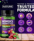 Built Nature Probiotics For Women - 60 Billion Cfus, 16 Strains, With Cranberry, D-Mannose & Prebiotics - Supports Digestive, Immune, & Vaginal Health - Non-Gmo, Dairy & Gluten-Free - 120 Veggie Capsules