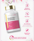 Carlyle Prebiotic & Probiotic for Her | 50 Billion Active Organisms Per Serving | 50 Capsules | Vegetarian Supplement for Women