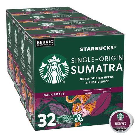 Starbucks K-Cup Coffee Pods, Dark Roast Hot or Iced Coffee, French Roast, 96 Keurig Pods