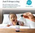 Organika Baby Probiotic Drops With Vitamin D- Soothe Colic, Reduce Fussing, Aid In Growth And Development- White, 7.5 Ml (Pack Of 1)