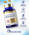 Carlyle Brain Up Supplement 60 Softgels With L-Theanine Bacopa & B-12 Non-Gmo Gluten Free