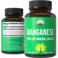 Manganese Supplement Food Like Mineral Chelated For Superior Absorption With Whole Food Blend Of 25+ Fruits & Vegetables. Pure