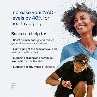 Elysium Basis Nad Plus Supplement 30 Servings With Nicotinamide Riboside 250Mg And Pterostilbene 50Mg Healthy Aging Supplement and Cellular Energy