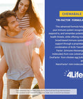 4Life Transfer Factor Chewable Tri-Factor Formula - Immune Support with Extracts of Cow Colostrum and Chicken Egg Yolk - Citrus Cream Flavor - 90 Chewable Tablets