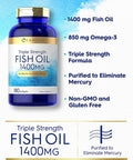 Carlyle Triple Strength Fish Oil | 180 Softgels | Omega 3 Supplement | Non-GMO, Gluten Free