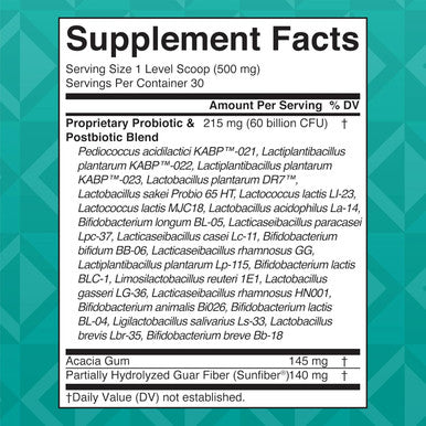 Maryruth Organics 3-in-1 Gas & Bloat Probiotics | Probiotics for Normal Digestive Function | Probiotics for Women & Men | Prebiotics & Postbiotics | 60 Billion CFU | Shelf Stable | 0.5 oz