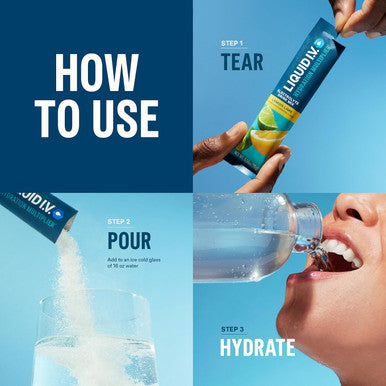 Liquid I.V. Hydration Multiplier - Lemon Lime Electrolyte Powder Drink Mix 1 Pack (16 Servings)