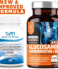 N1N Glucosamine with Chondroitin Turmeric MSM Boswellia Max Strength 2100mg Natural Joint Support Supplement for Relief Mobility Flexibility and Inflammation 90 Caps