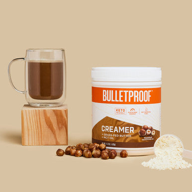Bulletproof Unflavored Collagen Protein Powder, 18G Protein, 17.6 Oz, Grass Fed Collagen Peptides And Amino Acids Keto Creamer, Hazelnut, 2G Net Carbs, 10G Quality Fats From Powdered Mct Oil