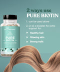 Eu Natural Biotin 5000 mcg Hair Skin Nails Supplement High-Potency Hair Growth Vitamins for Women & Men Provide Powerful Support for Healthy Hair Stronger Nails and Glowing Skin 120 Vegan Soft Capsules