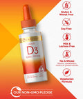 Carlyle Liquid Vitamin D3 5000 IU (125 mcg) 2 oz Vegetarian, Non-GMO, and Gluten Free Supplement Vitamin D Liquid Drops for Adults